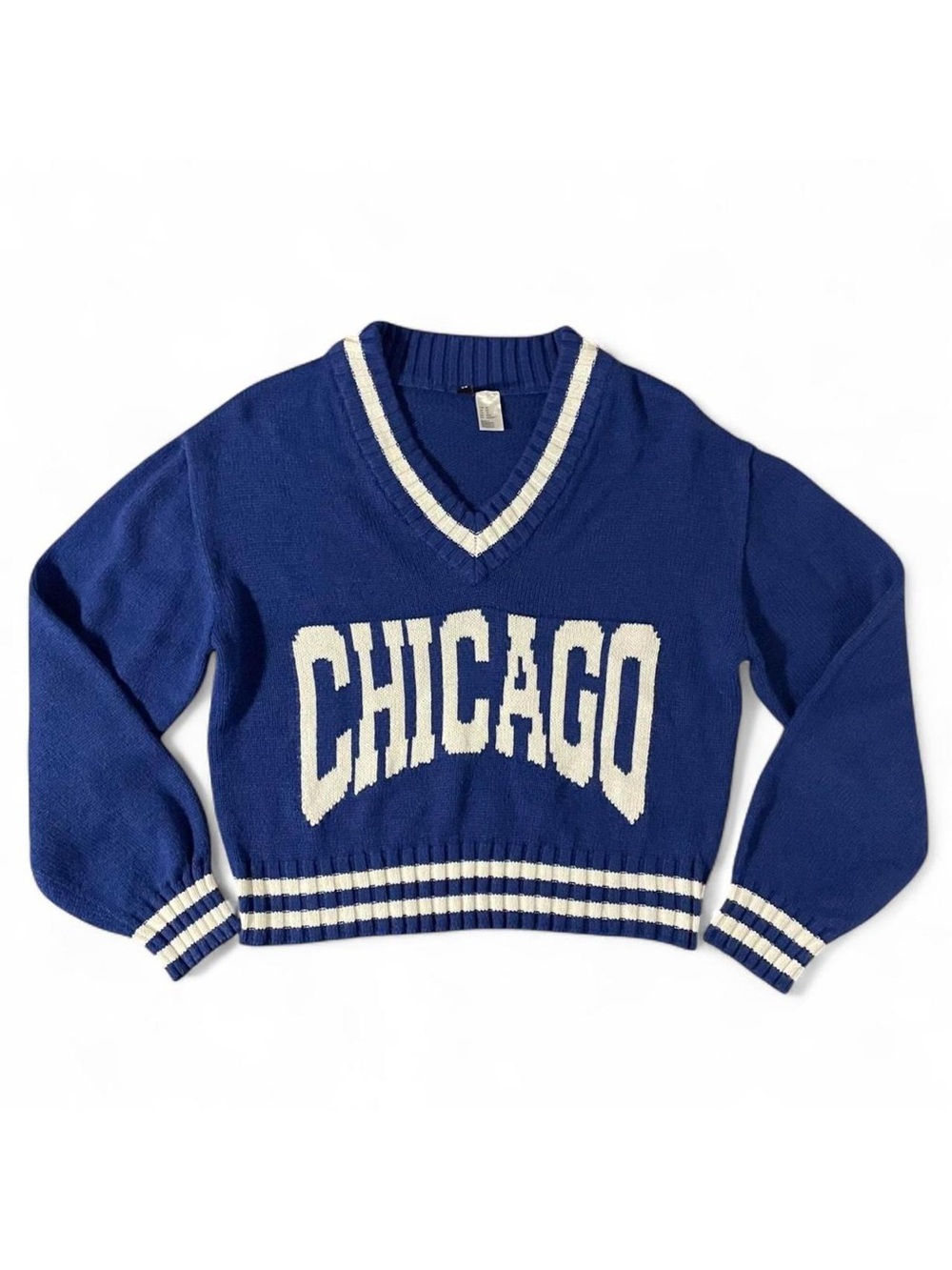 Divided by H&M Royal Blue Chicago V-Neck Sweater